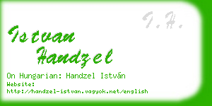 istvan handzel business card